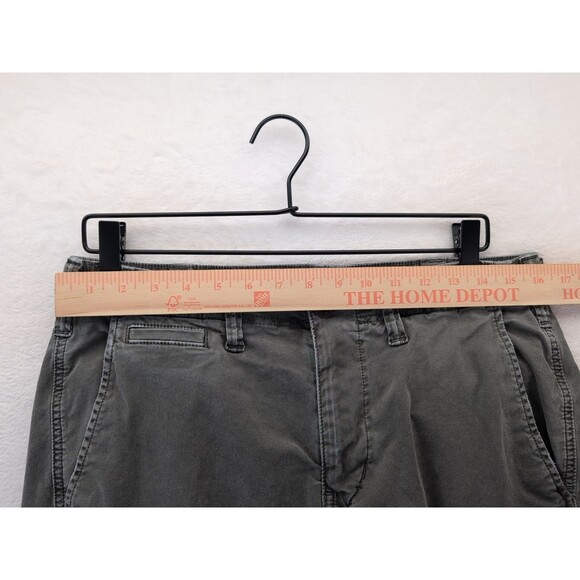 American Eagle Flex Cargo Pants Mens 32x34 Green Slim Straight With Ankle Ties - Picture 8 of 16
